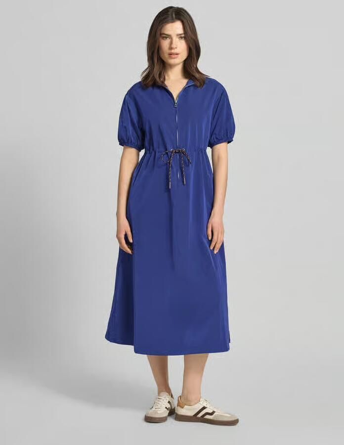 Rich & Royal midi-jurk met korte ritssluiting en trekkoord bij de taille - Foto 3