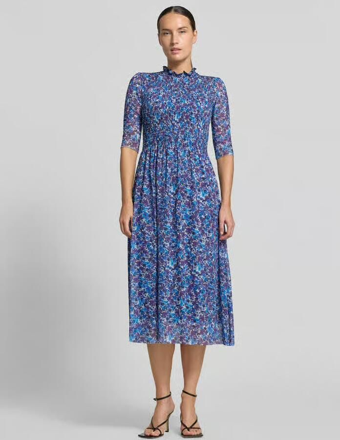 Rich & Royal midi-jurk met smokdetail - Foto 2