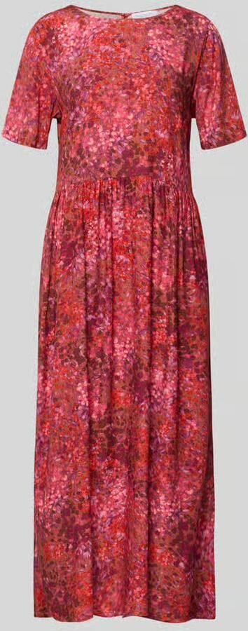 Rich & Royal midi-jurk van viscose in all-over look