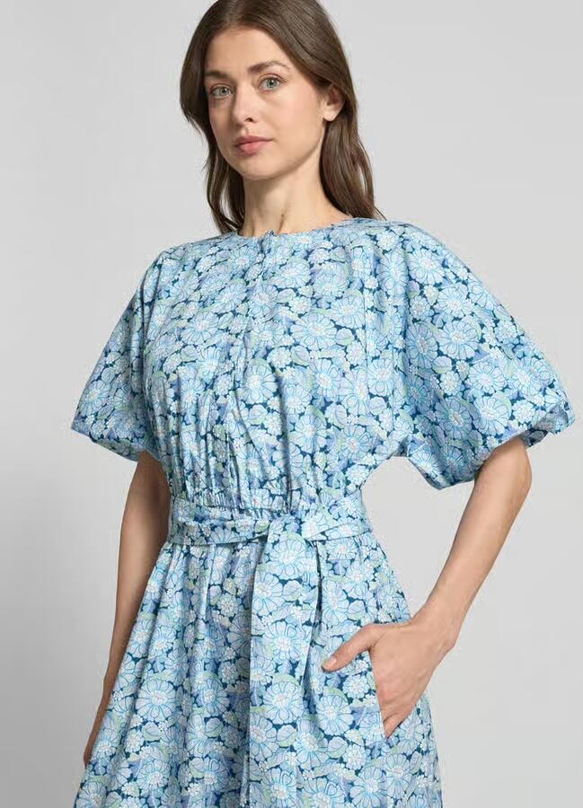 Rich & Royal Midijurk met ronde hals en bindriem