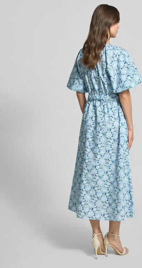 Rich & Royal Midijurk met ronde hals en bindriem