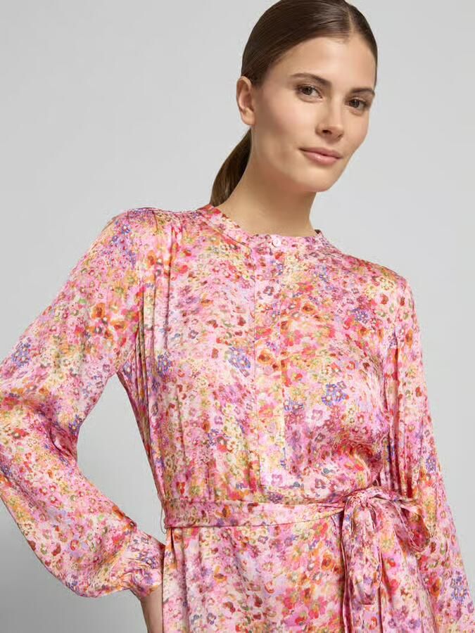 Rich & Royal Midijurk van viscose met ceintuur