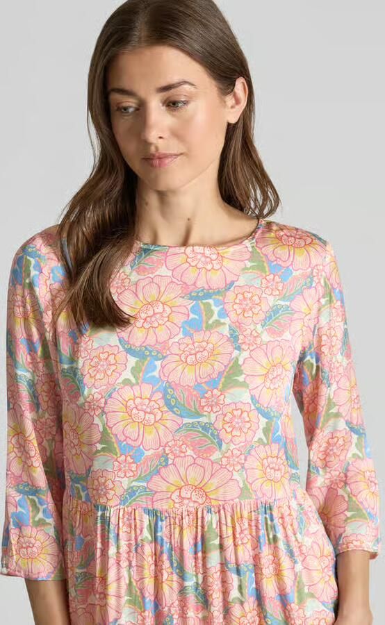 Rich & Royal Midijurk van viscose met ronde hals