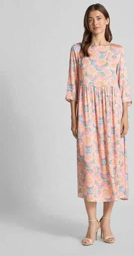 Rich & Royal Midijurk van viscose met ronde hals - Foto 3