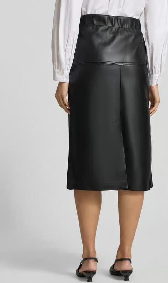 Rich & Royal Midirok in leerlook met loopsplit