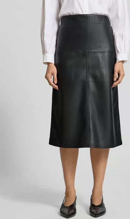 Rich & Royal Midirok in leerlook met loopsplit - Foto 2