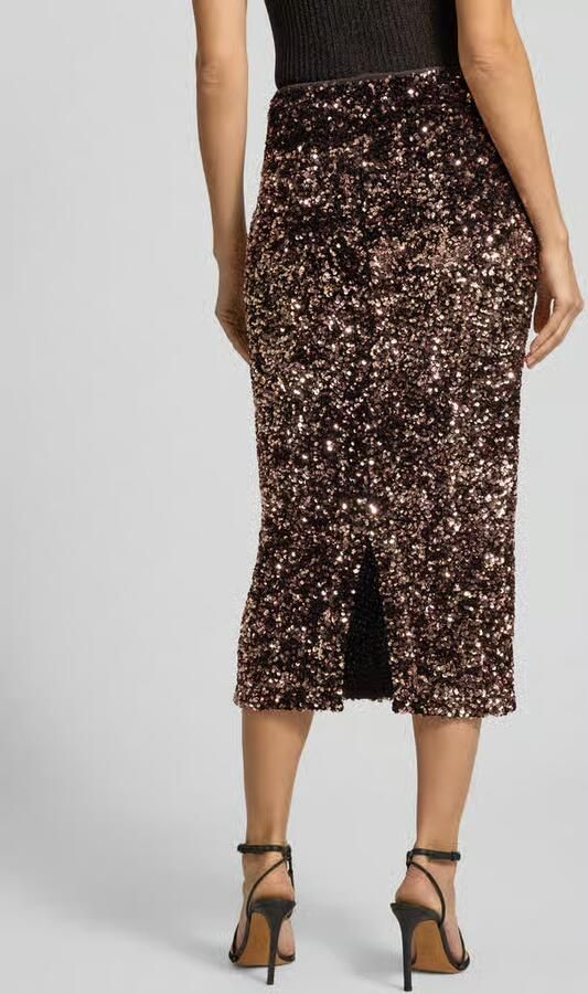 Rich & Royal Midirok met pailletten en loopsplit
