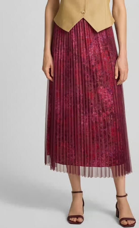 Rich & Royal Midirok met plissévouwen in all-over look - Foto 2