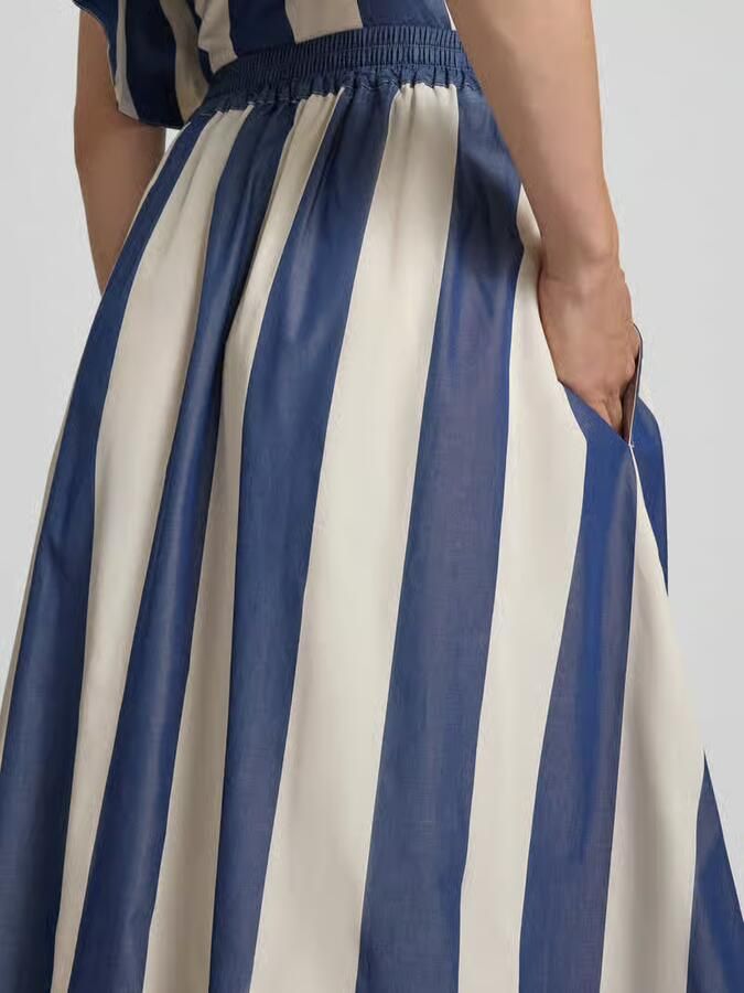 Rich & Royal midirok met streepmotief en ritssluiting