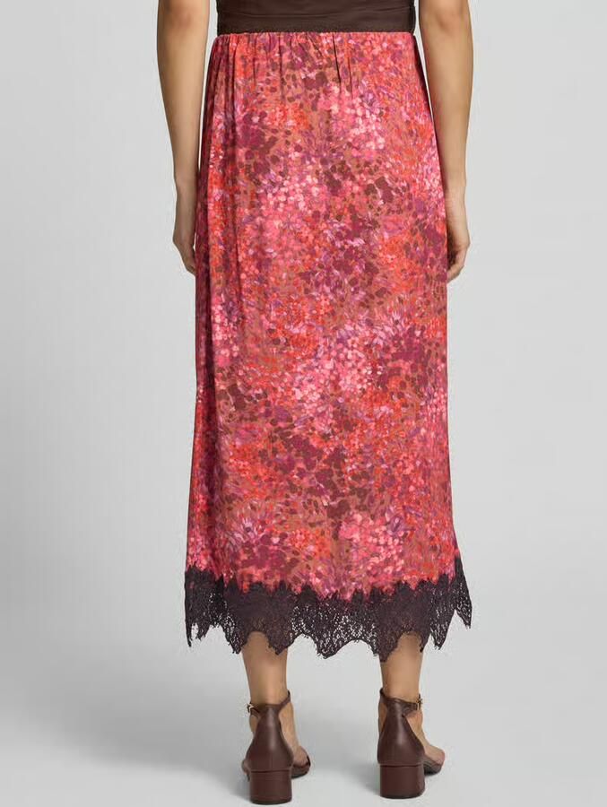 Rich & Royal Midirok van viscose met kant - Foto 2