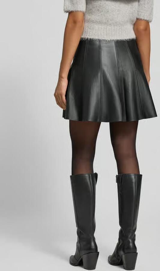 Rich & Royal Minirok in leerlook met ritssluiting - Foto 3