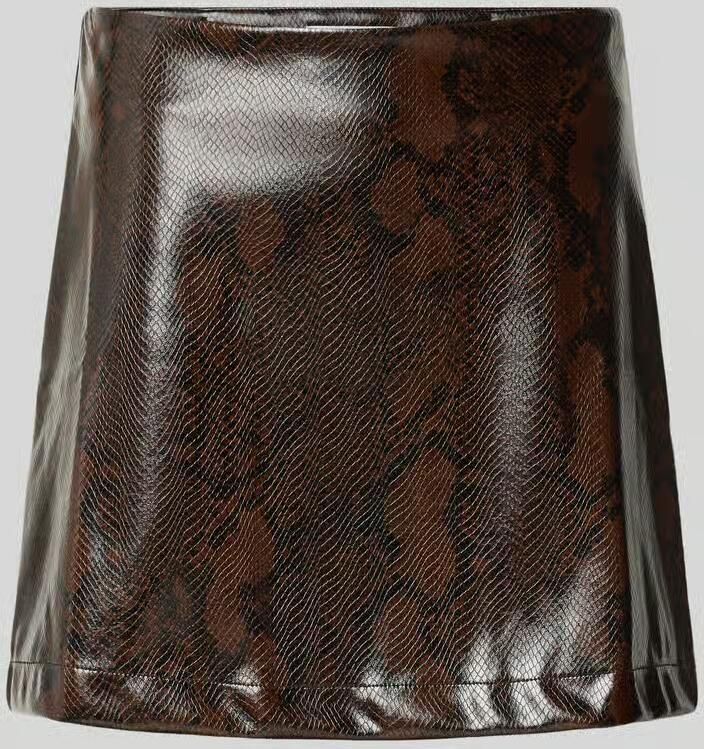 Rich & Royal Minirok in leerlook met ritssluiting
