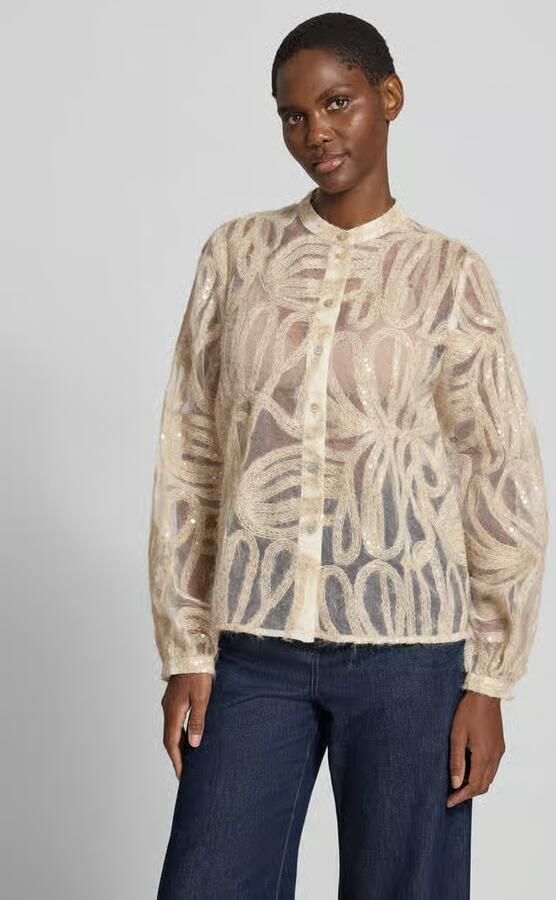 Rich & Royal Regular fit blouse in semitransparant design - Foto 2