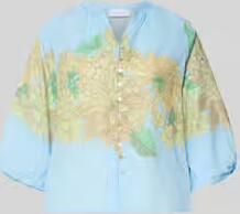 Rich & Royal regular fit blouse met V-hals en 3 4-mouw