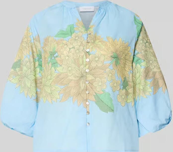 Rich & Royal regular fit blouse met V-hals en 3 4-mouw - Foto 2
