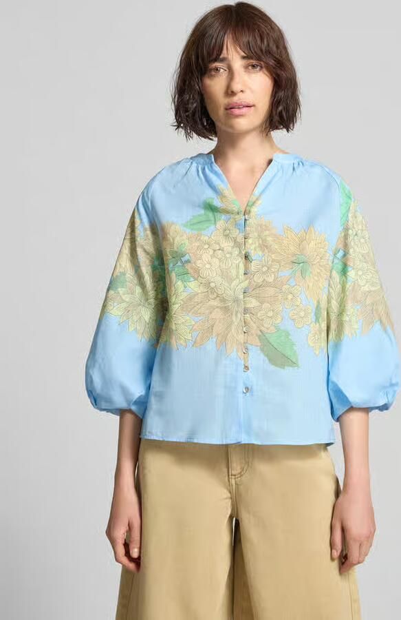 Rich & Royal regular fit blouse met V-hals en 3 4-mouw - Foto 2