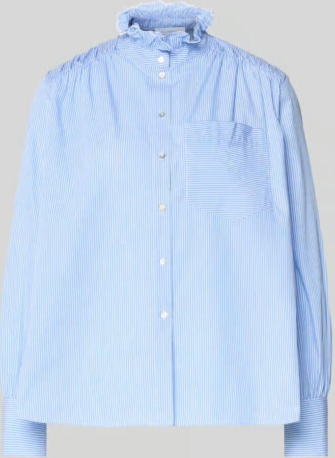 Rich & Royal Regular fit blouse van puur katoen met opstaande kraag - Foto 2