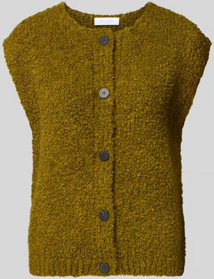 Rich & Royal Regular fit bodywarmer met wol in bouclé-look