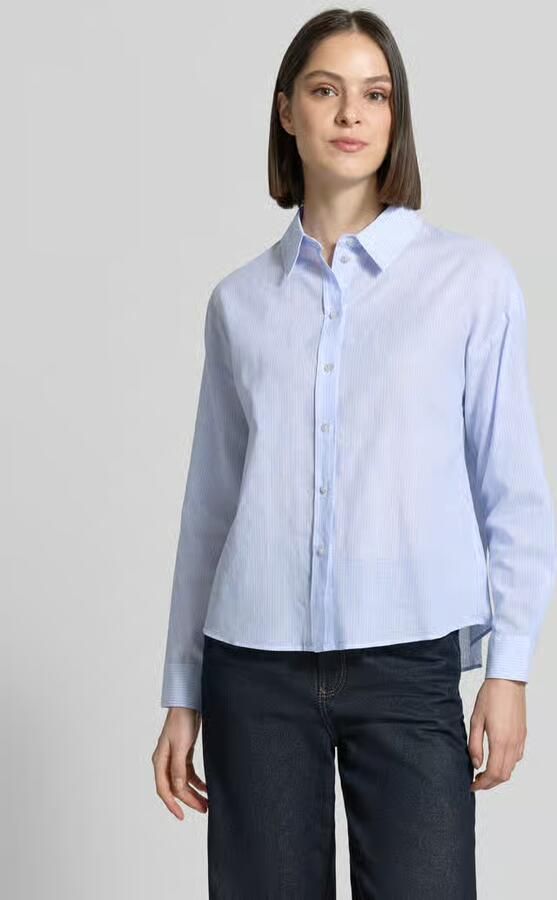 Rich & Royal regular fit overhemdblouse met linnen - Foto 2