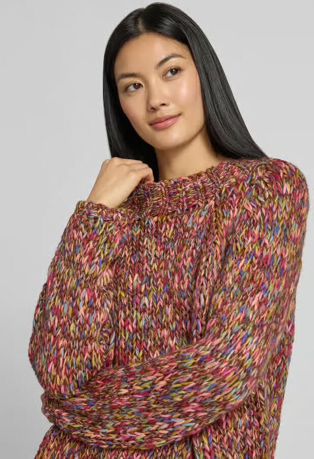 Rich & Royal Regular fit pullover met scheerwol in tricotlook