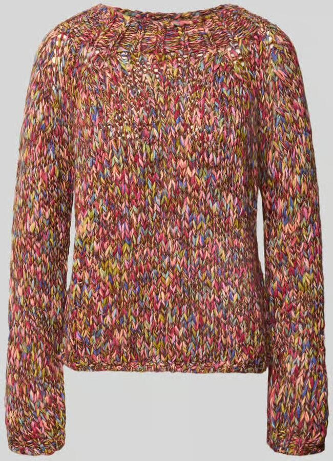 Rich & Royal Regular fit pullover met scheerwol in tricotlook - Foto 2