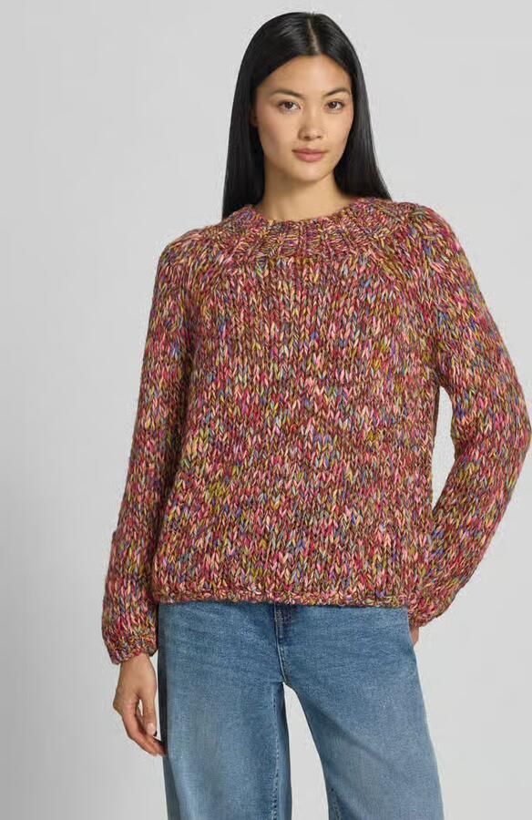 Rich & Royal Regular fit pullover met scheerwol in tricotlook - Foto 2
