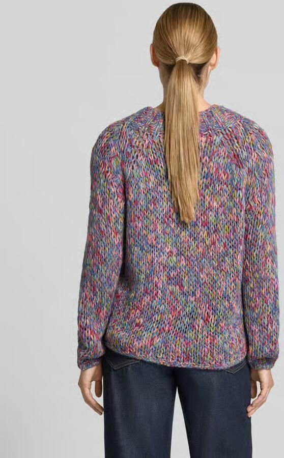 Rich & Royal Regular fit pullover met scheerwol in tricotlook
