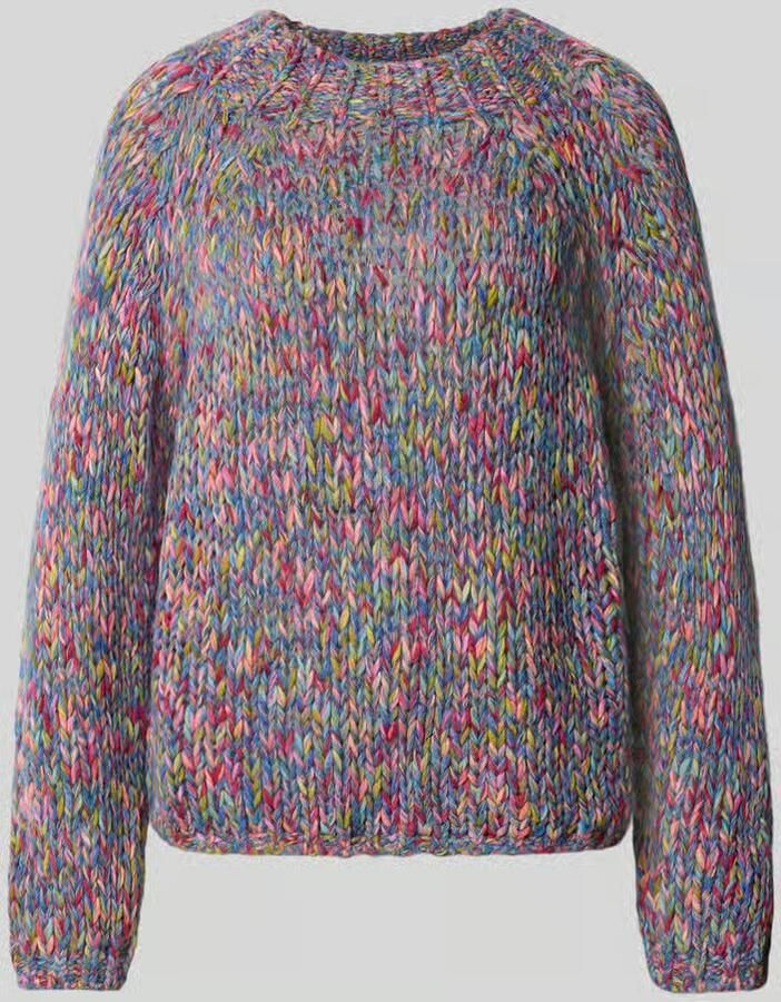 Rich & Royal Regular fit pullover met scheerwol in tricotlook - Foto 2