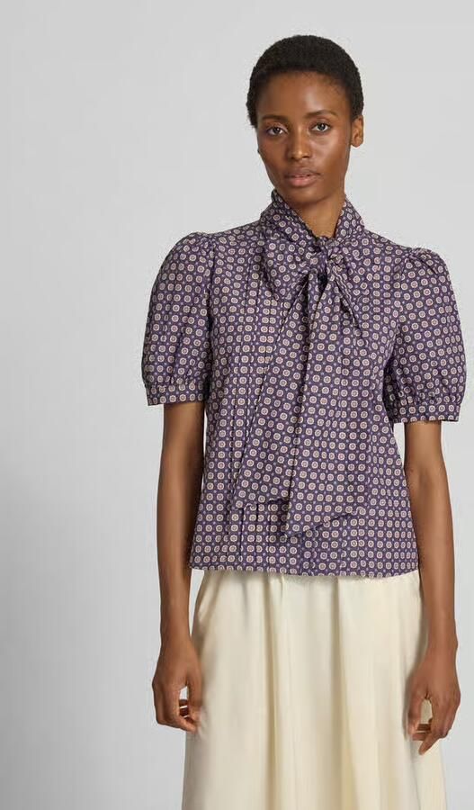 Rich & Royal Regular Fit strikblouse in all-over look - Foto 3