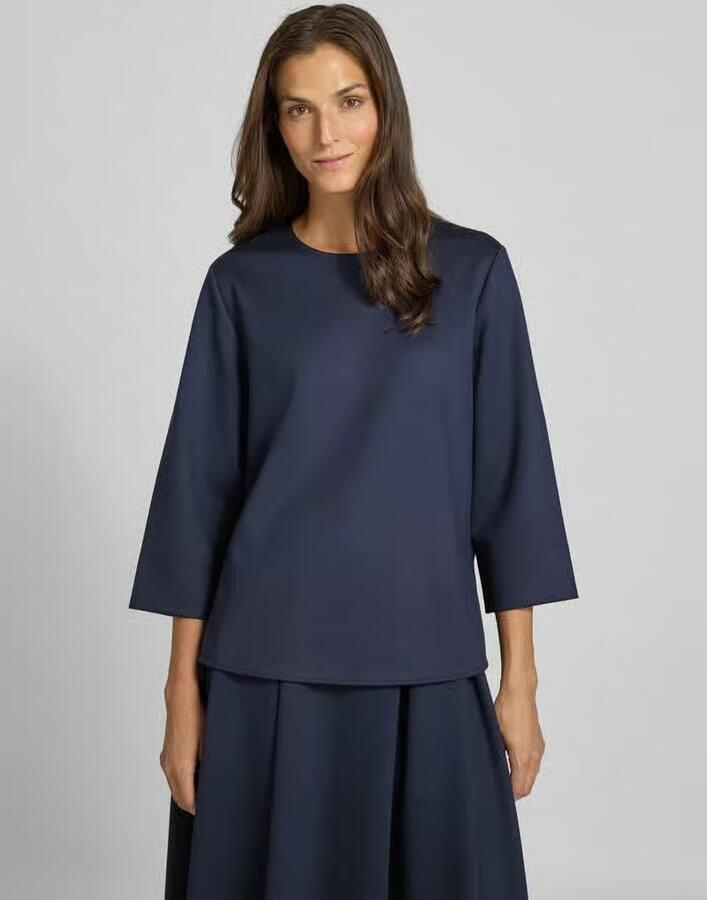 Rich & Royal Regular fit sweatshirt met ronde hals en 3 4-mouw - Foto 2