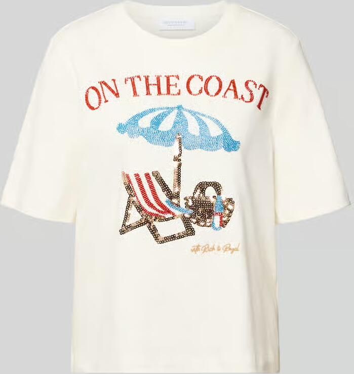 Rich & Royal relaxed fit T-shirt met siersteentjes - Foto 2