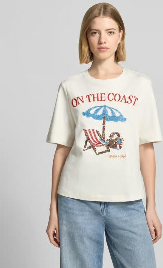 Rich & Royal relaxed fit T-shirt met siersteentjes - Foto 3