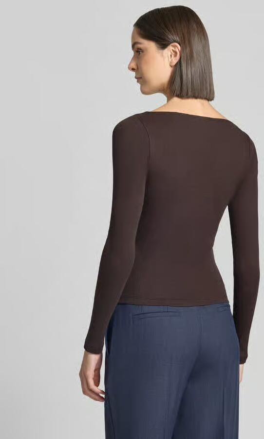 Rich & Royal Slim fit shirt met lange mouwen van puur katoen
