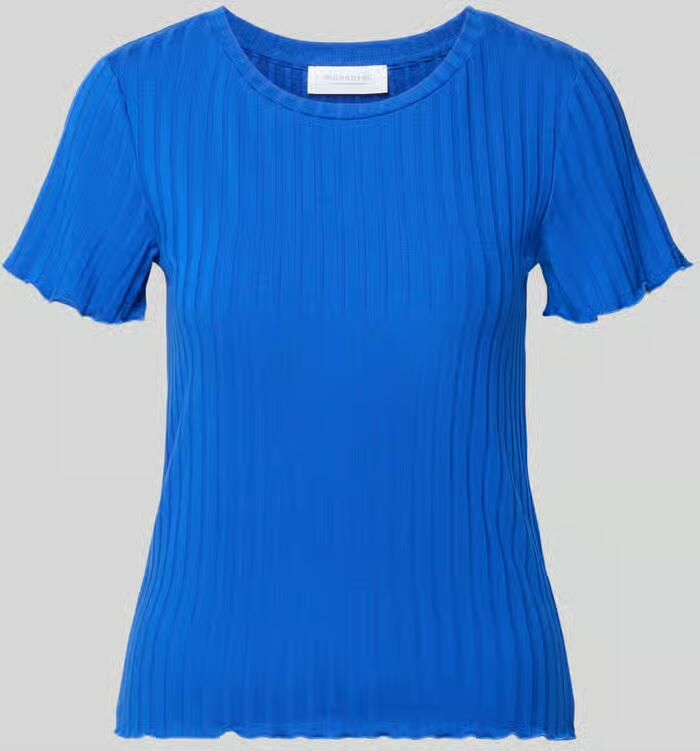 Rich & Royal Slim fit t-shirt van viscosemix met structuurpatroon