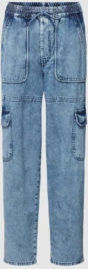 Rich & Royal Straight leg jeans met cargozakken - Foto 2