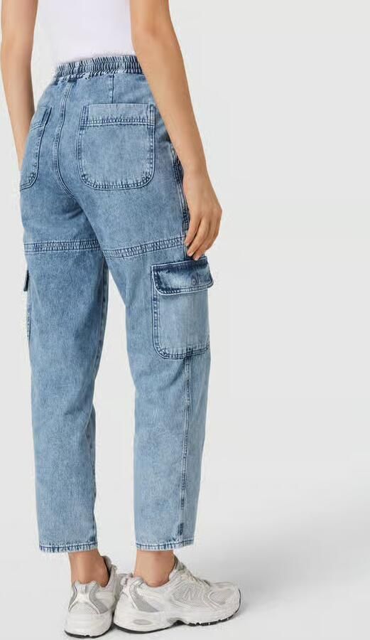 Rich & Royal Straight leg jeans met cargozakken - Foto 2