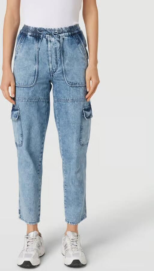 Rich & Royal Straight leg jeans met cargozakken - Foto 3