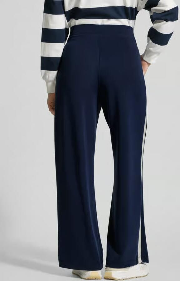 Rich & Royal Straight leg stoffen broek met galonstrepen - Foto 7