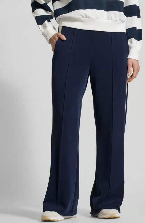 Rich & Royal Straight leg stoffen broek met galonstrepen - Foto 6