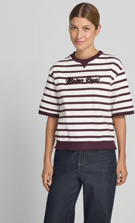 Rich & Royal Sweatshirt met 1 2-mouwen en geschulpte zoom - Foto 3