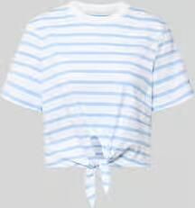 Rich & Royal T-shirt in all-over look met knoopdetail