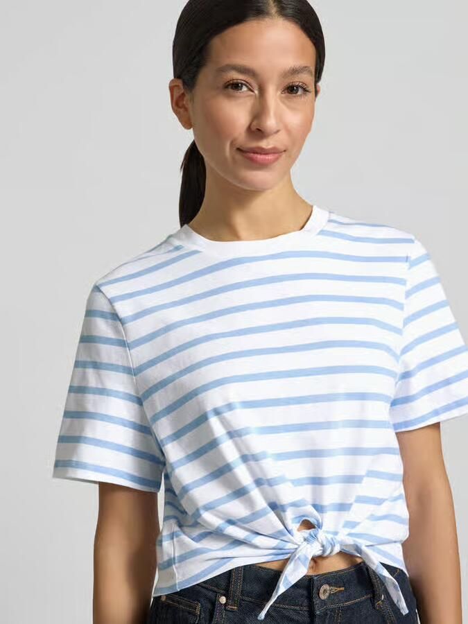 Rich & Royal T-shirt in all-over look met knoopdetail