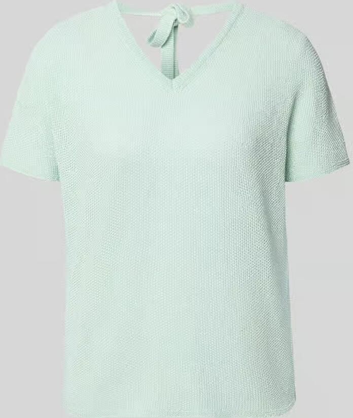 Rich & Royal T-shirt in brei-look met V-hals - Foto 2