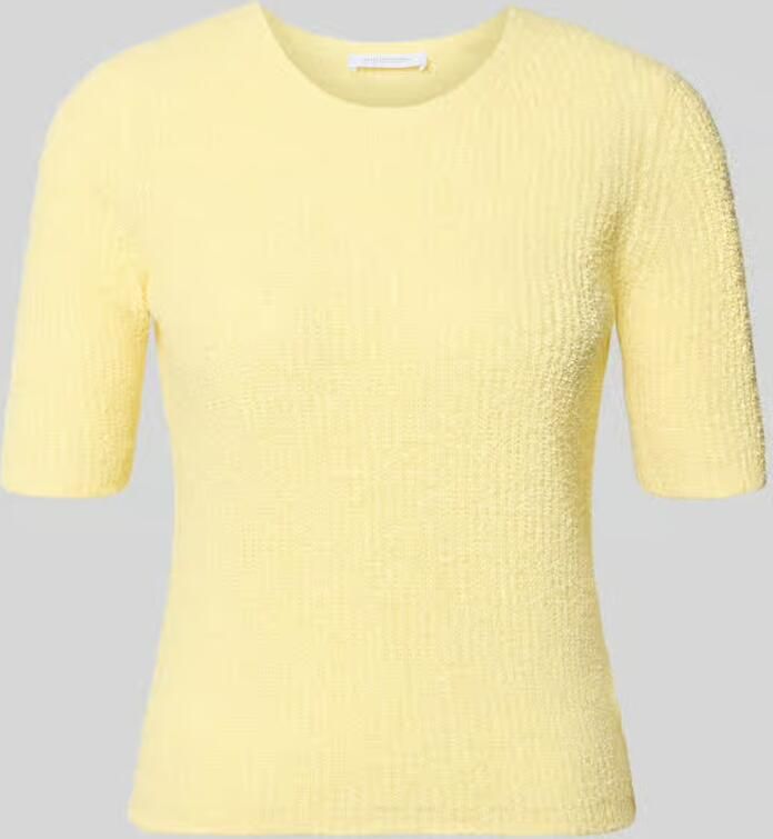 Rich & Royal T-shirt in tricotlook met ronde hals - Foto 2