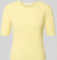 Rich & Royal T-shirt in tricotlook met ronde hals