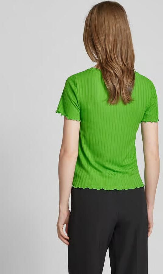 Rich & Royal T-shirt met geribde ronde hals