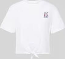 Rich & Royal T-shirt met knoopdetail en ronde hals