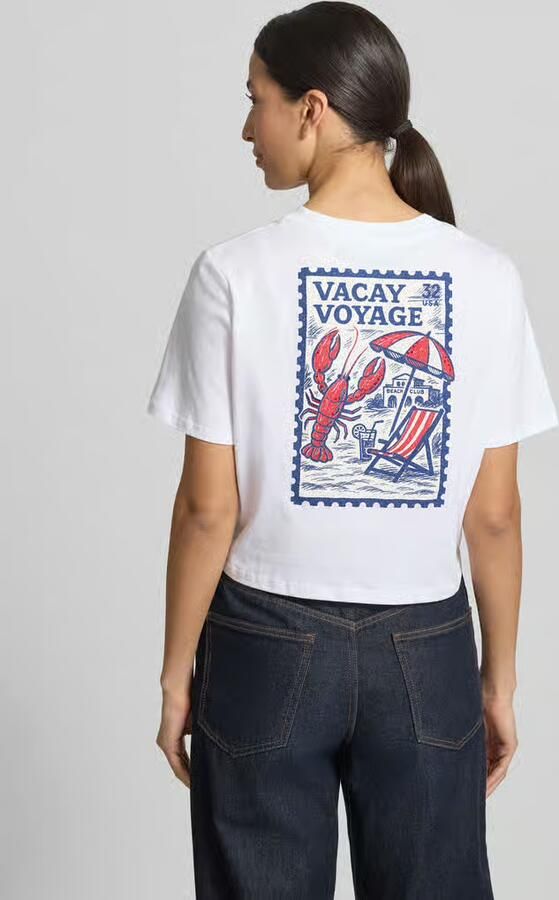 Rich & Royal T-shirt met knoopdetail en ronde hals - Foto 3
