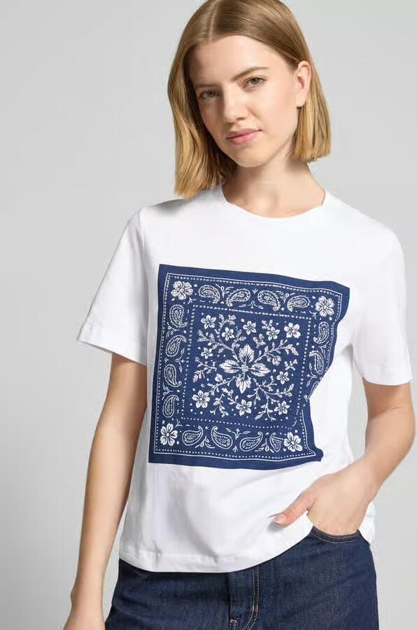 Rich & Royal T-shirt met motiefprint en met siersteentjes