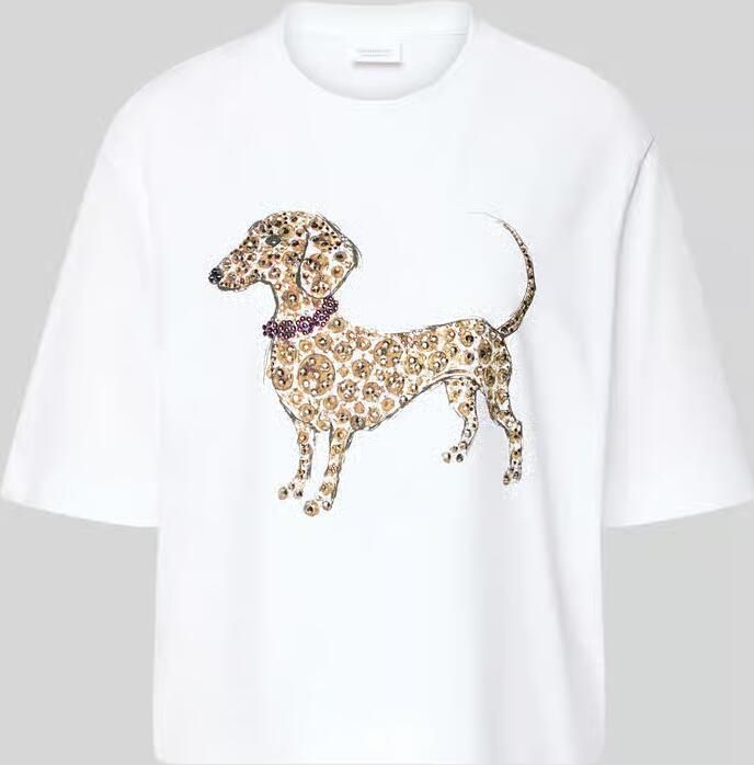 Rich & Royal T-shirt met motiefprint en met siersteentjes